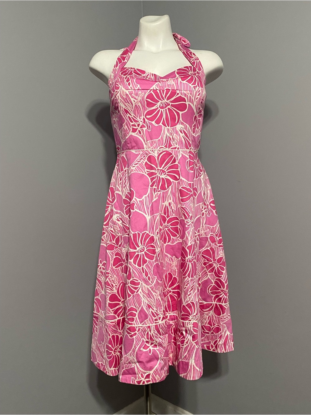 Lilly Pulitzer Pink Floral One-Shoulder Sundress